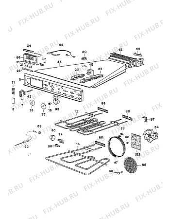 Взрыв-схема плиты (духовки) Electrolux CO1065W2 - Схема узла Electrical equipment